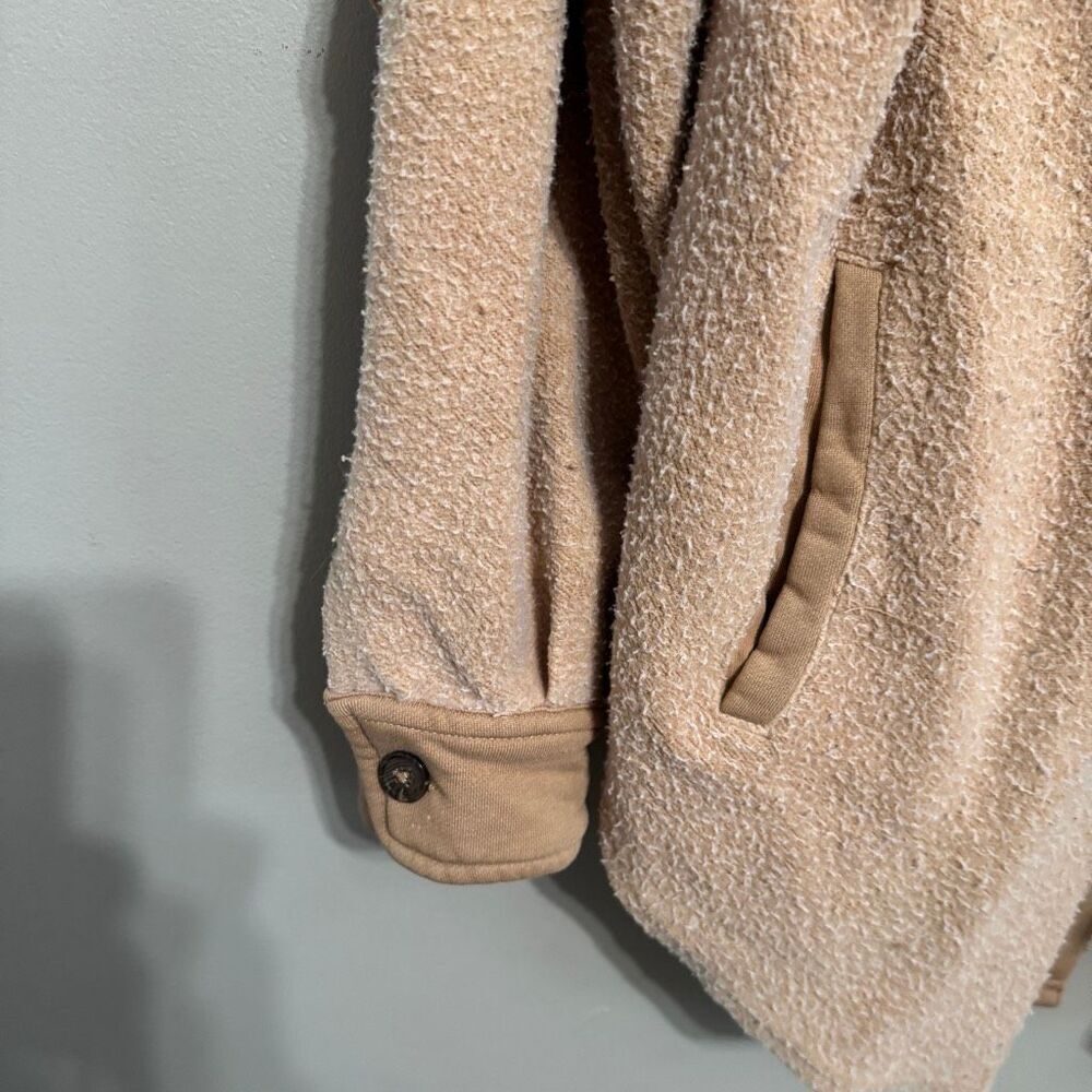 Free People Ruby Jacket, tan oversized fleece shacket size small - Picture 4 of 8